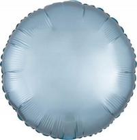 AMSCAN folijos balionas Luster Pastel mėlynas apvalus 43cm 9914116