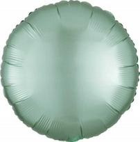 AMSCAN Luster Mint Žalias folijos balionas, apvalus, 43 cm, 9914107