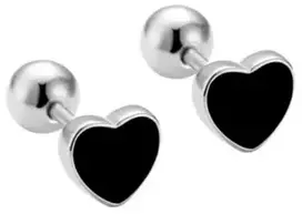 Helix auskarai Juodas Heart