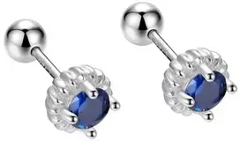 Blue Helix auskarai Nova Mėlyna