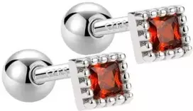 Helix auskarai Luxe Raudona