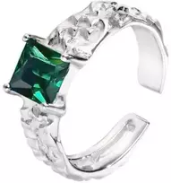 Sidabrinis žiedas Emerald