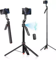 „4smarts“ asmenukių lazdelės trikojis su 360° dirbtinio intelekto veido sekimu, juodas