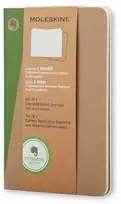 *Užrašų knygutė Moleskine Evernote 9x14cm, linijomis, minkštu viršeliu, 2vnt/pak, rudos spalvos