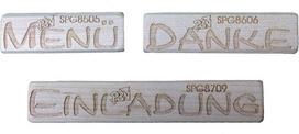 Medinis antspaudas 28 x 19 x 5.5 cm, 3 skirtingi raštai
