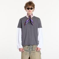 Alpha Industries Basic T-Shirt Contrast Stitch Grey Black/ Black - Dydis S (118533-412 Marškinėliai)