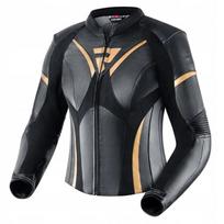 Odinė motociklininko striukė Rebelhorn Rebel Lady Black/Gold