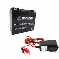 Akumuliatorius Moretti MTX20L-BS + ĮKROVIKLIS GELINIAMS AKUMULIATORIAMS 12V 1A