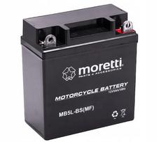 NAUJAS AKUMULIATORIUS MORETTI AGM (Gel) MB5L-BS MOTOROLERIUI, KETURRAČIUI, MOPEDUI 5AH