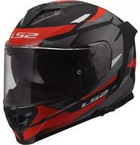 LS2 FF818 STORM III KOMAI juodas raudonas integralinis motociklo šalmas M