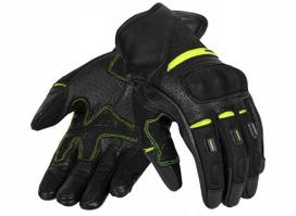 SECA AXIS MESH II vyriškos trumpos motociklininko pirštinės fluo geltonos