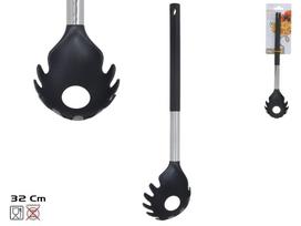 Šaukštas makaronams Kitchen&GO Togo, 32 cm, 6.5 cm, juoda sp./sidabro sp.
