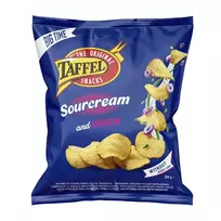 Traškučiai TAFFEL SOUR CREAM & ONION Mega Pack, 250 g
