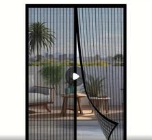 Zhuzhou magnetinis durų tinklelis nuo uodų 100x210 cm, juodas