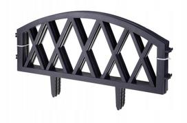 Modulinė plastikinė sodo tvora antracito 4 vnt, 58,5x32 cm