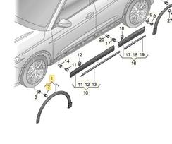 AUDI Q3 F3 priekinio kairiojo rato arkos dangtis originalus 83A853717CGRU