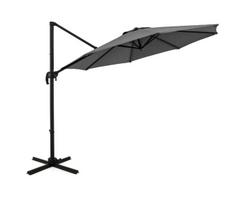 Costway 300 x 300 cm skėtis nuo saulės su 360° besisukančia alkūne