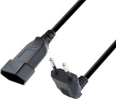 Kampinis maitinimo laidas, C tipo Euro kištukas į Euro lizdą, 2.5a/250v