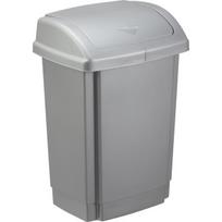 Šiukšliadėžė su atverčiamu dangčiu 10 l pilka Pp 35x24,5x19,5 cm