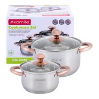 Puodų rinkinys Kamille 4935, Ø20 cm, 1.5 - 3 l, sidabro sp.