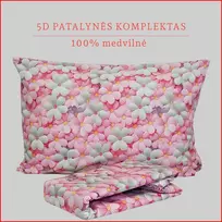 Vaikiškas 5D marginimo patalynės komplektas - Antklodės užvalkalas 140x200 cm. + pagalvės užvalkalas 50x70 cm. be užtrauktuko (1 vnt.)