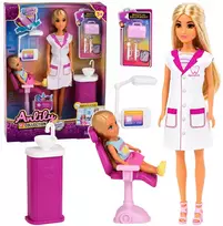 Lean Toys Lėlė su odontologine kėde 30 cm 6 vnt.
