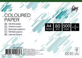 Spalvotas biuro popierius College A4, 80g, tamsiai žalios spalvos, 500 lapų