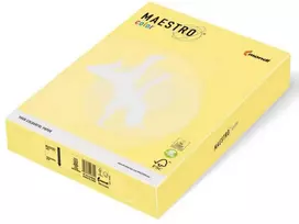 Spalvotas biuro popierius IQ,A4,160g, ZG34, citrinos geltonos spalvos, 250 lapų