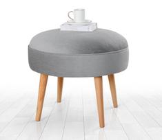 Pufas Romley, 52x52x44 cm, pilkas
