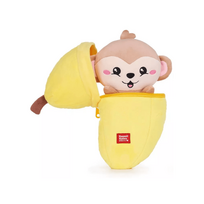Kawaii Kuties Plush Zip Combies pliušiniai žaislai 24 cm Beždžionė banano kostiume