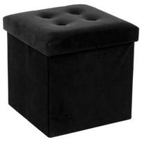 Sulankstomas pufas Atmosphera Lysandre, 37.8x37.8x37.8 cm, juodas