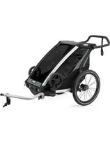 Multi-Sport dvračio priekaba, vežimėlis vaikui Thule Chariot Lite Agave Green, vienvietis