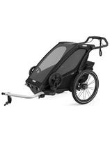 Multi-Sport dviračio priekaba, vežimėlis vaikui Thule Chariot Sport Midnight Black on Black, vienvietis