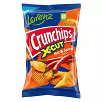 Bulvių traškučiai CRUNCHIPS X-CUT aštraus skonio, 130 g