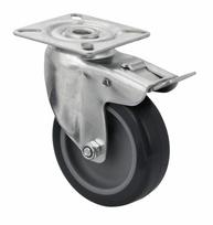 Ratukas WALTECO, diametras 75 mm, su plokštele, pasukamas, su stabdžiu, apkrova 60 kg