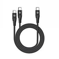 Celly CELLY USB-C TO 2 USB-C CABLE 100W POWER DELIVERY USBC2USBCBK