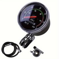 PVC mechaninis dviračio spidometras su analoginiu odometru.