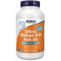 Now Foods „Ultra Omega-3-D“ žuvų taukai – 180 minkštųjų kapsulių