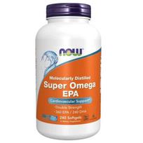 Now Foods „Super Omega EPA“ žuvų taukai, dvigubos koncentracijos – 240 minkštųjų kapsulių