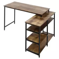 Rašomasis stalas Homcom 135x90x79cm., rudos/juodos spalvos
