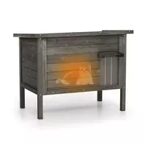 Kačių namelis 88x55x71cm., juodos spalvos