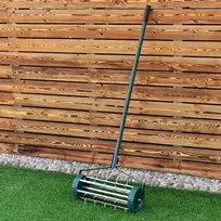 Rankinis vejos aeratorius 103x44x15cm., žalios/sidabrinės spalvos