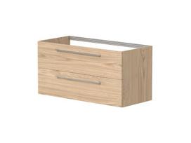 Spintelė po praustuvu Kame Gama, BU/10-3DR/35-PO, 100 cm, push to open, Šviesus ąžuolas