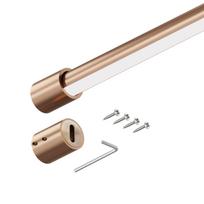 Rūbų kartelė/vamzdis Smart su ertme LED juostai, Ø25x1000mm, bronzos su laikikliais