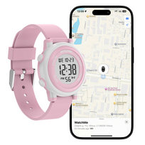 Vaikiškas išmanusis laikrodis su Apple Find My funkcija, WatchMe, rožinis