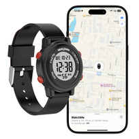 Vaikiškas išmanusis laikrodis su Apple Find My funkcija, WatchMe, juodas