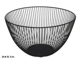 Vaisių ir daržovių krepšelis Kitchen&GO, metalas, 24.5 cm x 24.5 cm x 24.5 cm, juoda sp.