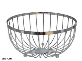 Vaisių ir daržovių krepšelis Kitchen&GO, metalas, 25 cm x 25 cm x 25 cm, sidabro sp.