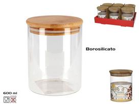 Birių produktų indas Kitchen&GO, 0.6 l, ruda sp./skaidri sp.