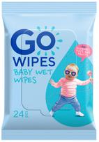 Drėgnos servetėlės GO WIPES BABY, 1 sl, 24 vnt.